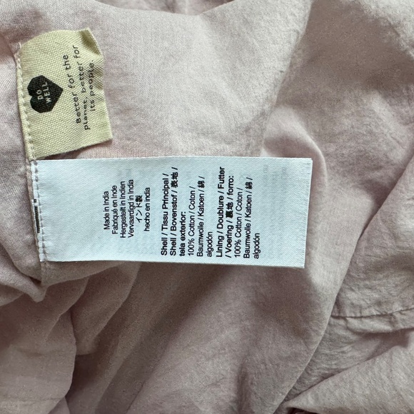 Madewell Poplin Lizzie Babydoll Dress Size 12 Pale Lilac - Picture 4 of 5